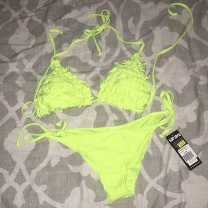 Neon Yellow swimsuit - Never Worn